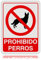 LEIASA | Cartel Prohibido Perros - 21x28cm - Aluminio Reflectante - Grosor 0.8 mm - Señal Prohibido Perros - Señal Informativa