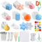 TOSUTO Molde de Silicona 3D para Hacer Velas, Kit de Moldes para Decoración del Hogar y Manualidades