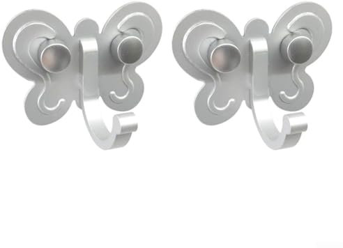 Gancio a farfalla da parete, ganci adesivi in alluminio, appendiabiti da bagno per appendere vestiti, cappelli e utensili da cucina