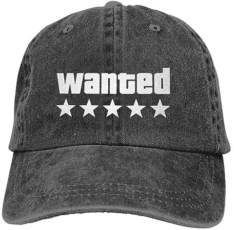 GUPUOOU Wanted Baseball Caps Schirmmütze GTA Game Sun Shade Hüte für Männer Frauen Baumwolle, für alle Jahreszeiten