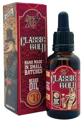 Hey Joe Bartöl Nr. 8 Classic Gold, 30 ml, nährt und glättet den Bart, mit Argan-, Jojoba- und Macadamia-Ölen – Exklusiver Classic Gold-Duft, dermatologisch getestet