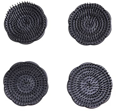 HAPINARY 4-teiliges Set Kopfhautbürste Haarshampoo-bürste Dichte Spikes Für Die Kopfhautmassage Haar- Und Kopfhautpflege Schwarz
