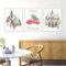 champracer Weihnachts Wandkunstdrucke,Poster & Kunstdrucke – Beeindruckende Weihnachtsbilder Leinwandbilder 3er Set,Wandposter Premium Leinwandbilder für Weihnachten Deko Ohne Rahmen (21x30 cm,Elch)