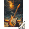1000-teiliges Puzzle „Gitarre auf dem Mond“ für Kinder, Holzpuzzle, Lernspiel für Erwachsene Teenager, 1000 Teile (75 x 50 cm)