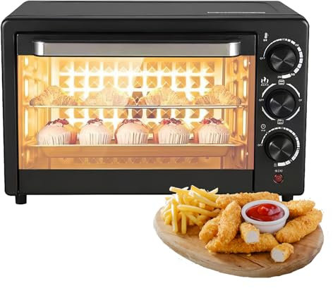 Horno eléctrico de 22 L, portátil, mini y empotrable, 800 W