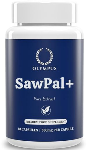 Lab Tested Pure SawPal+ | 500mg Maximum Strength Serving | Fast Absorption 60 Capsules | One Ingredient | for Male Health, Strength, Performace, Natural