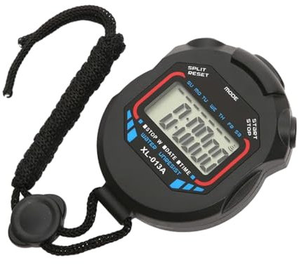 Wusideday Chronomètres pour entraîneurs, chronomètre numérique | Montre de Sport Portable avec Cordon,Minuteries numériques à Grand écran avec Fonction d'alarme pour la Course, Le Cyclisme et