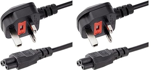 StarTech.com 6ft (2m) UK Laptop Power Cable, BS 1363 to C5, 2.5A 250V, 18AWG, Black, Laptop/Printer/Scanner/Monitor Power Cord