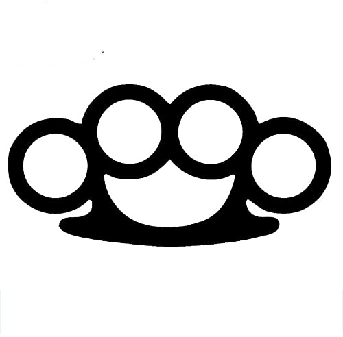 13cmx6.5cm Brass Knuckles V1 Sticker Decal JDM FCK Ill Vinyl Truck Vehicle