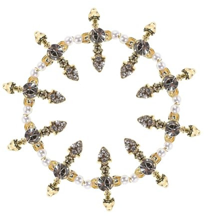 SAFIGLE 10pcs Cross Nail Charms Decorative Metal Cross Nail Art Supplies for Personal and Salon Use with Accessories