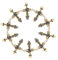 SAFIGLE 10pcs Cross Nail Charms Decorative Metal Cross Nail Art Supplies for Personal and Salon Use with Accessories