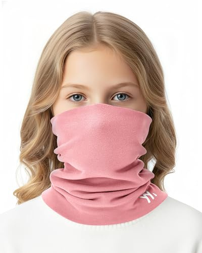 YANIKY Winter Schlauchschal Kinder, Warm Winddichte Loop Schal für Jungen Mädchen Sport, Atmungsaktiver Neck Gaiter
