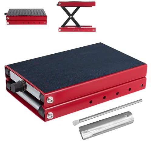 Sollevatore per moto, a forbice, con ampia piattaforma, compatto, accessorio rapido per scooter, equitazione, garage, officina, casa, manutenzione commerciale