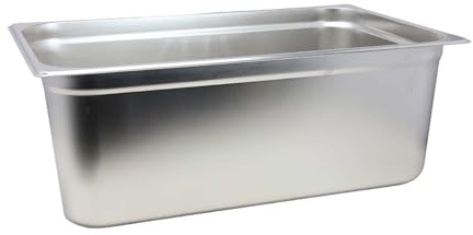 UNIQUE HOME LIVING Gastronorm Pan 1/1, Stainless Steel Food Container Gastronorm Tray 20cm Deep, Hot and Cold Food Storage Containers, Stackable 1/1 GN Catering Pan Without Lid, Rust-Resistant