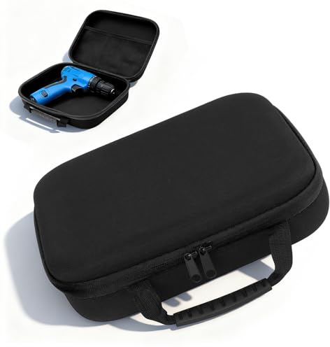 Small Tool Bag, Drill Bit Case Hard Shell Tool Storage Pouch Oxford Fabric Electric Drill Carry Case Waterproof EVA Accessory Carrying Bag 27 * 22 * 7cm