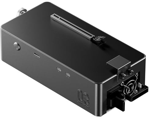 AOOSTAR AG03 eGPU Dock esterno con OCuLink & 2 × Thunderbolt 5 (80Gbps), PCIe 4.0 x4, 140W PD, uscita video DP 2.1, alimentatore 800W integrato, GPU fino a 500W, Gaming, Video, Home Office