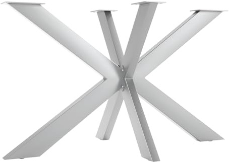 SOTECH Tischgestell Spider Höhe: 710 mm x Breite: 680 mm x Länge: 1200 mm | Edelstahl SS201 gebürstet / belastbar bis 250 kg / Schwerlast Tisch-Füße für DIY-Projekte, Esstische