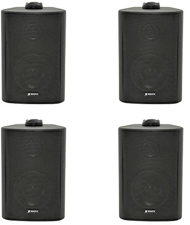 4x Adastra Background Speaker Black 100V 60W PA System