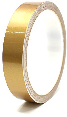 Finest Folia Bandes adhesives décoratives pour auto voiture moto bateau modélisme nombreux coloris longueur 10m ruban adhésif (Or, 10mm)