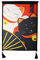 lachineuse - Panneau Mural Japonais Duo Maneki Neko - Décoration Japonaise à Suspendre - 65 x 45 cm - Chat Japonais Kawai - Lucky Cat - Tableau Mur - Coloris Noir & Rouge - Idée Cadeau Japon Asie