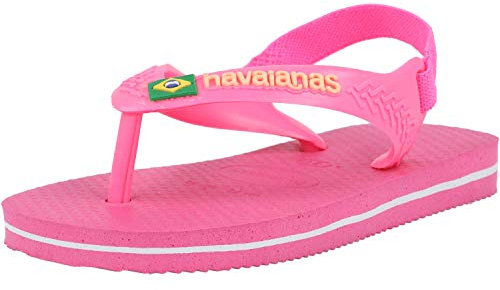 Havaianas Brasil Logo II, Infradito Unisex - Bambini, Rosa (Flusso Rosa), 22 EU