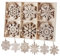 Schneeflocken aus Holz Weihnachtsdekoration 18 Stück,Unvollendet Hängeornamente Weihnachtsbaumschmuck mit Juteseil für Weihnachtsbaum,Basteln für Kinder und Dekoration für Winterfeiern -7cm
