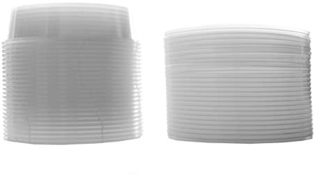 Party Warehouse 50 Clear Plastic Round 8oz (225ml) Containers and 50 Lids - Microwave and Freezer Safe - Recyclable - Great for Takeaways and all Food Storage (50 Deli Pots - 50 Lids - 8oz)