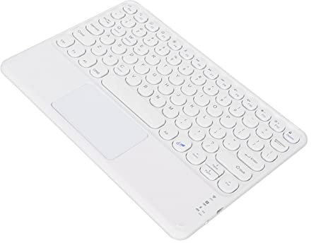 Annadue Ultra Delgado Portátil de 10 Pulgadas Touch Pad Tablet Mini Teclado Inalámbrico Tablet Impermeable Teclado para Teléfonos Móviles, Computadoras Portátiles, Computadora de Escritorio(Blanco)