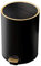 Abfallbehälter Rundfilter Bin Küche Edelstahl Step Pedal Staub Bin Papierkorb Küchen Schritt Trash for Privatanwender Can Papierkorb Silent-Deckel Mülleimer für Badezimmer (Color : Black Gold 6L)