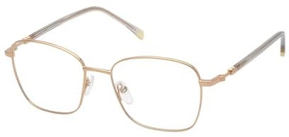 Zadig & Voltaire Quadratisch Edelstahl Brillen in Shiny Copper Gold für Damen, Brille mit Sehstärke, optional mit Sonnenbrillen tönung oder Blaulichtfilter (Modell VZV352)