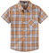 Spring&Gege Chemise à carreaux à manches courtes pour garçon, chemise de loisirs pour enfants, Marron/bleu, 5-6 ans