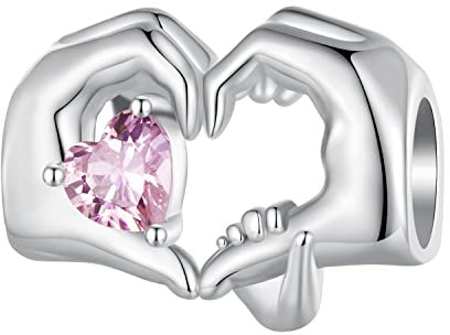 Main Cœur charme en argent sterling 925 pour bracelets Pandora