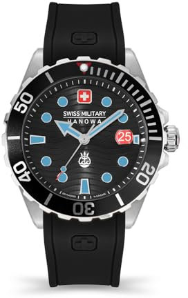 Swiss Military Hanowa SMWGN2200303 Offshore Diver II Herrenuhr mit Silikonband 20 ATM