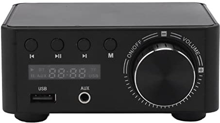 Alomejor Mini Bluetooth Amplifier, HiFi Stereo Class D Audio Amplifier for Home Audio System with Clear Sound