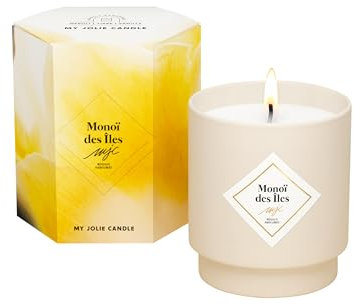 MY JOLIE CANDLE - Duftkerze Monoï der Inseln – Geschenk für Damen, Mama, Teenager – 100 % natürliches pflanzliches Wachs – französischer Duft – Baumwolldocht – Brenndauer 45 Stunden