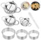 7 Piezas Molde Para Empanadillas Inox, Moldes Bola Masa Acero Inoxidable Prensa Ravioli Maker Cortadores de Ravioli, Utensilios de Cocina para Hacer Empanadillas y Raviolis