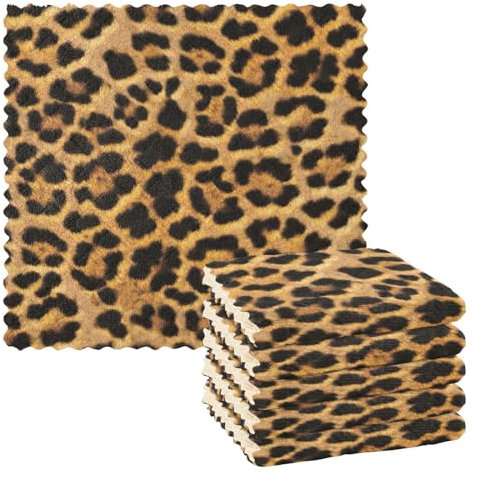 FRODOTGV Nahtlose Leopard Textur Haut Mikrofaser Küchentücher Lappen Geschirrtücher Geschirrtuch Frottee Küchenhandtücher Küchenhandtücher Hängende