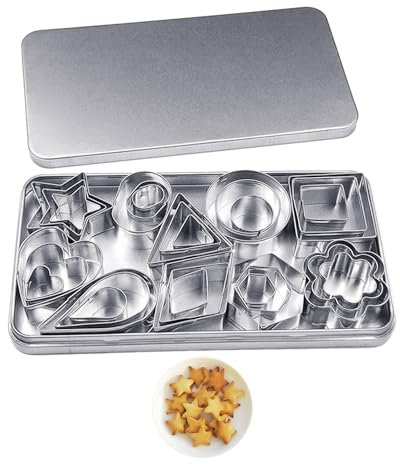 Juego de 30 cortadores de galletas para hornear, accesorios para hornear, moldes para galletas de acero inoxidable, moldes con forma geométrica