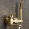 Baignier Tapisseur avec pomme de douche et tuyau Batteur de baignoire à levier à unpier à levier à unsive de baignoire à masse Bouxer Baignier, or brossé en or