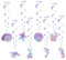 Chstarina 8Pcs Meerjungfrau Geburtstag Deko, Mermaid Hängende Wirbel, Happy Birthday Girlande, Unterwasserwelt Party Deko, Deko für Kindergeburtstag