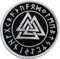 Valknut im Runenkreis Aufnäher, gestickter Walknut Heidentum Patch zum aufnähen oder aufbügeln | bestickt Wikinger, Wotansknoten, Vikings Fan Geschenk
