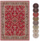 Teppich Boss - Design Kurzflor Orient Teppich Zabul orientalisch Perser Look, Farbe:Rot, Größe:80x150 cm