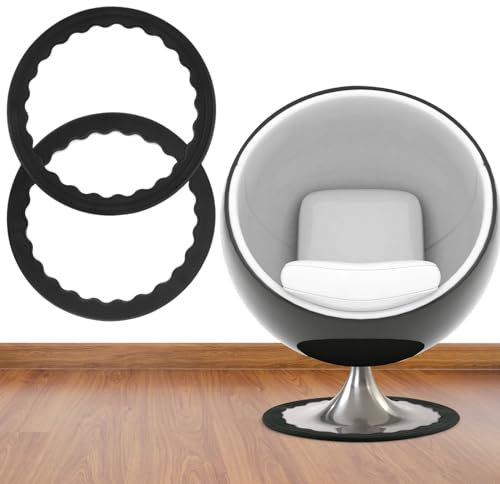 Yooler 2 Stück Barhocker-Beinschutz, Stuhlbeinkappen,Rutschfester Silikon-Stuhlbein-Stuhlbeinschoner, Dehnbar Schutzkappen für stuhlbeine, passend für 42-47cm runde Stuhlbeine (Schwarz)