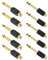 10 Pièces Adaptateur Jack 6,35 mm Plaqués Or, Connecteur Jack 6,35 mm Mâle vers Prise Phono Femelle, Mono, Audio Stéréo Adapter pour Home Cinéma, Instruments, Amplificateurs