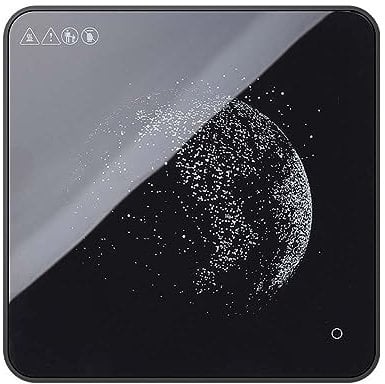 FYRTA Piastra Scaldavivande Elettrico, Scaldavivande Elettrico Portatile, Controsoffitto in Vetro Temperato, 75W/Riscaldamento Rapido70°C- 120°C, Design Impermeabile, Facile da Pulire,Black 1