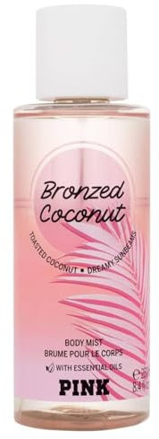 Vittoria Seecret Acqua Profumata Body Mist Nuove Fraganze Shimmer 250 ML (Pink Bronzed Coconut, 1 Pezzo)