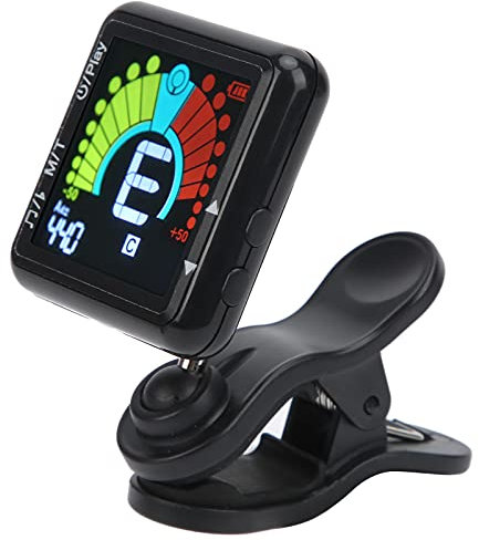 Metronom-Stimmgerät Clipon, Wiederaufladbares Metronom-Stimmgerät, Elektronisches Stimmgerät, 2-in-1-Farbbildschirm-Design, Multifunktionales Stimmgerät für Saiteninstrumente,