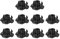 sourcing map Lot de 50 écrous en T 6,35 mm - 20 écrous en T en acier au carbone zingué à 3 dents pour prises d'escalade et travail du bois, noir