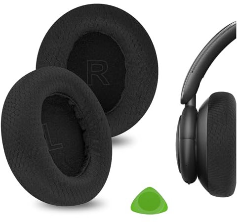 Geekria Ersatz-Ohrpolster aus Netzstoff für Anker Soundcore Life Q30, Life Q35, Reparatur-Teile (schwarz)