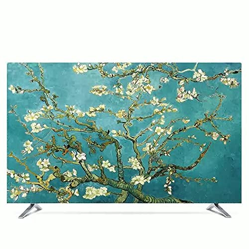 Tv Abdeckung Outdoor,Outdoor Tv Abdeckung 19 - 80 22 zoll 75 zoll dekorative Haubenabdeckung for Bildschirm TV PC Baum floral wasserdicht grün(50)